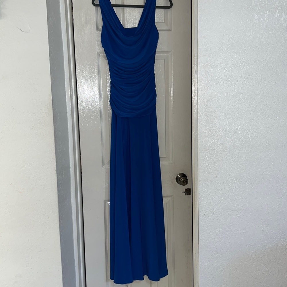 Size 4 long blue dress.